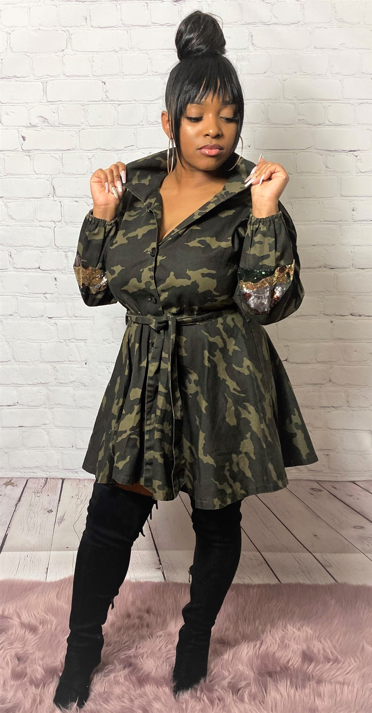 Camo Queen Sequins Jacket