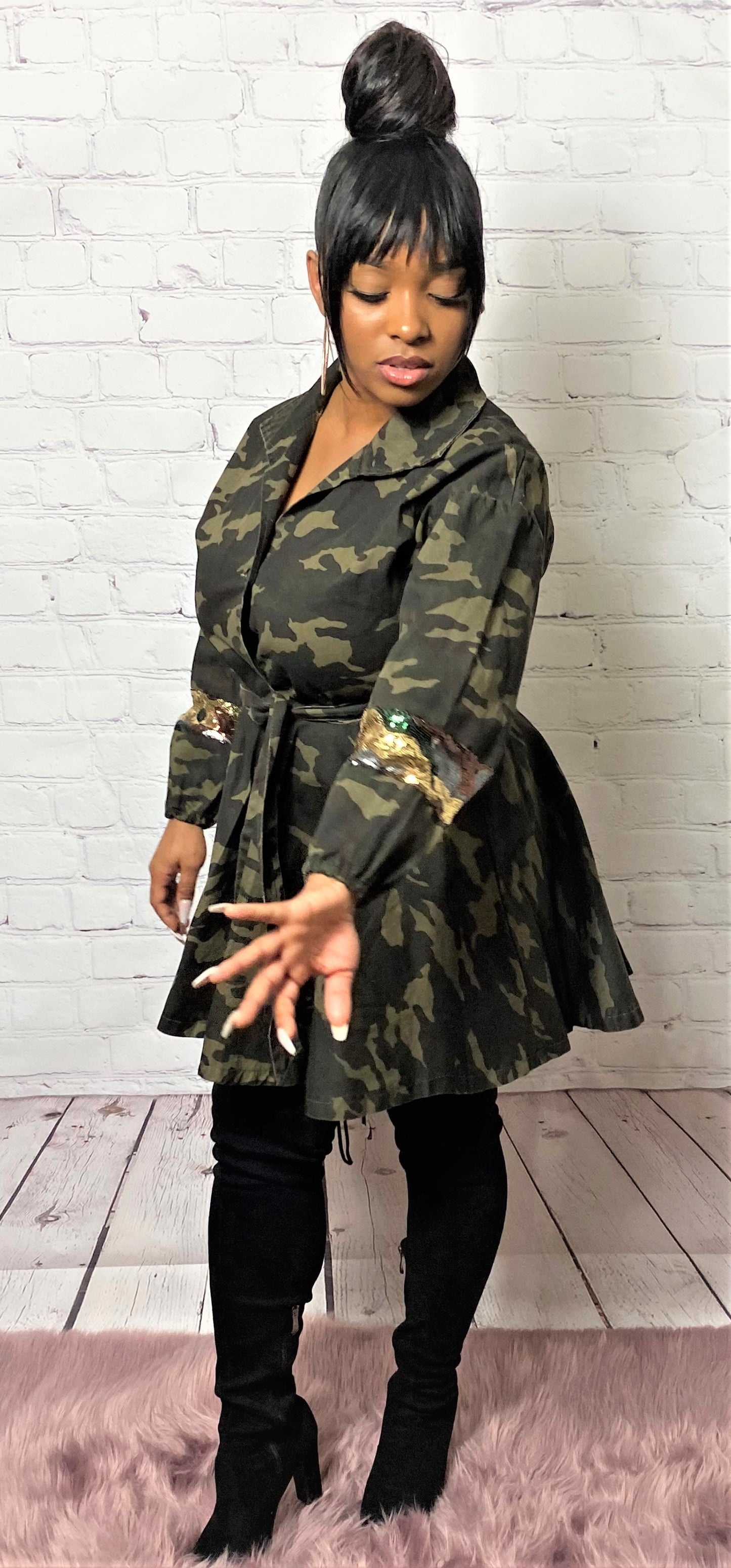 Camo Queen Sequins Jacket