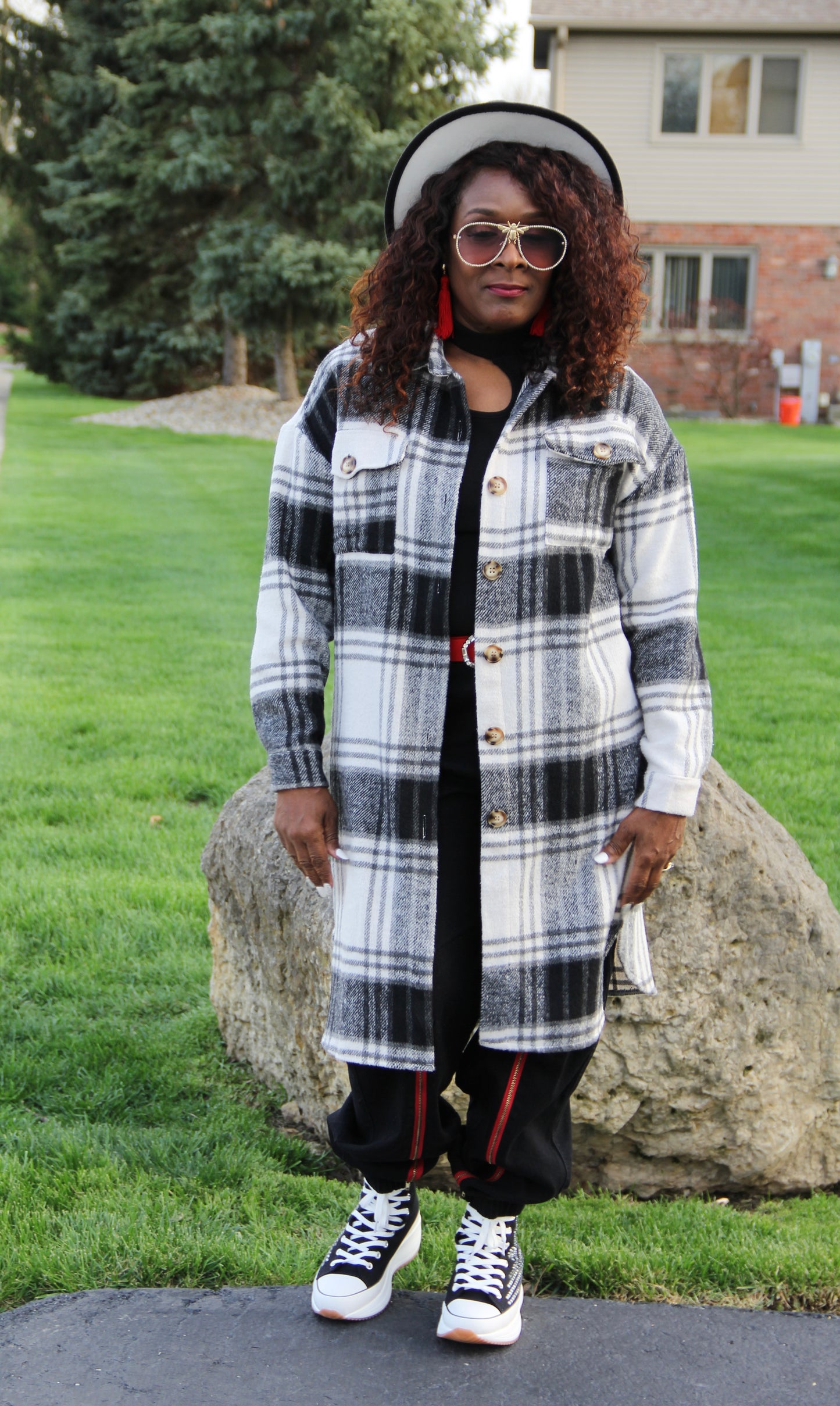 Plaid Queen Midi Coat