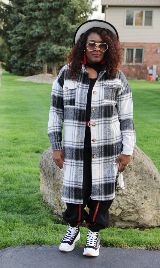 Plaid Queen Midi Coat