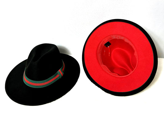 Fedora Trendy/ Wide Brim/Black