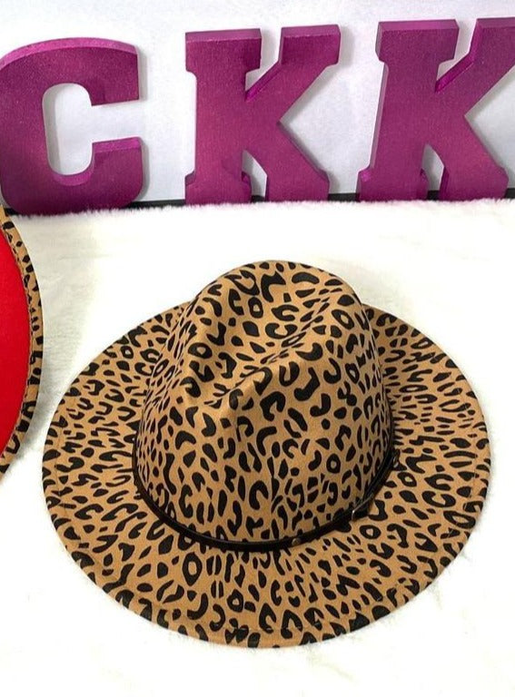 Leopard/Red Bottom Fedora - Contressa's Kouture Kollection