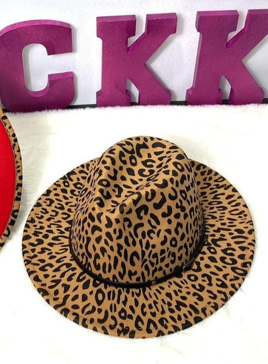 Leopard/Red Bottom Fedora - Contressa's Kouture Kollection